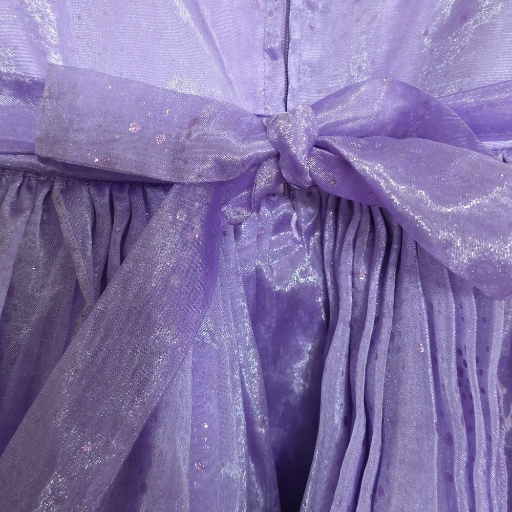 Disney Sophia The First Girl's Purple Party Dress Sparkly Lined Zips 6/6X *READ*